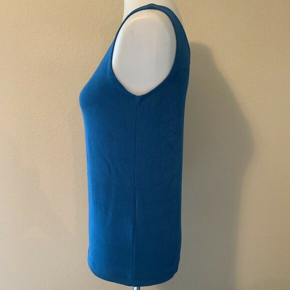 Chico's Travelers Blue Slinky Stretchy Blouse - Picture 3 of 6